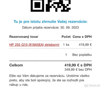 Notebook HP 255 G10 (818A5EA) strieborný - 6