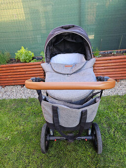 Kočík 2v1 RIKO antracit + autosedačka + Isofix základňa - 6