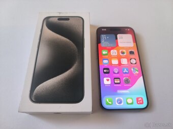 apple iphone 15 PRO 256gb Natural Titanium / Batéria 87% - 6