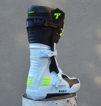 Topánky čižmy SHOT biele žlté fluo čierne - 6