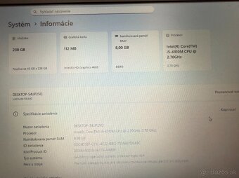 Dell Latitude E6440 i5 / 8GB / SSD / Win11 originál - 6