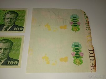 BANKOVKY 100 KČS 1989, VZÁCNÉ SÉRIE A ROZPRACOVANÝ NÁTISK - 6