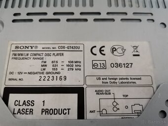 AUTORÁDIO SONY CDX-GT420U - 6