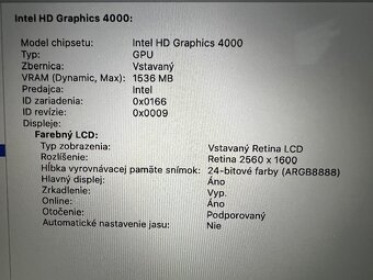 Apple MacBook pro 13” RETINA + obal /SUPER CENA/ - 6