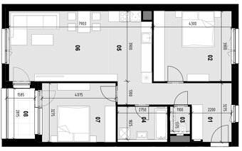 REZIDENCIA HRON 3 izb.byt + lodžia 86m2 s nerušeným výhľadom - 6