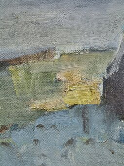 Zimná krajina s chalúpkou - 6