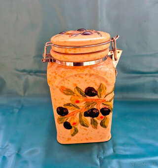 Keramické dózy - Provensálsky štýl - 3 ks - 6