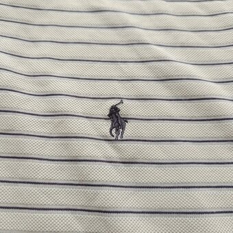 Polo Ralph Lauren biela polokošeľa s krátkym rukávom pruhy L - 6