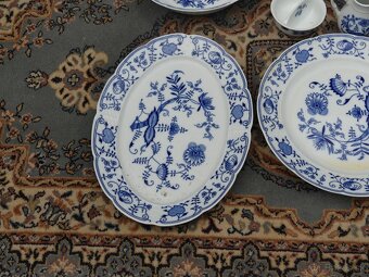porcelánový jedálenský servis – modrý cibulák Česká rep. - 6