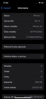 Apple iPhone XS 256GB - čierny, bez škrabancov - 6