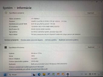 Predám HP ELITEBOOK 840 G7 - 6