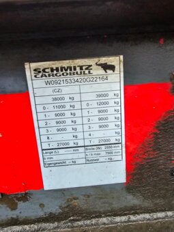 SKLÁPĚCÍ NÁVĚS SCHMITZ r.2002, nápravy SAF - 6