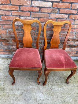 Elegantné vintage stoličky v štýle Queen Anne - 6