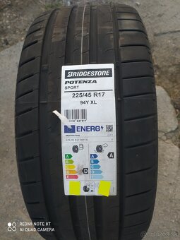 Predám nové pneu Bridgestone potenza sport 225/45/17 - 6