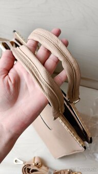 Kabelka béžová kožená nová - 6