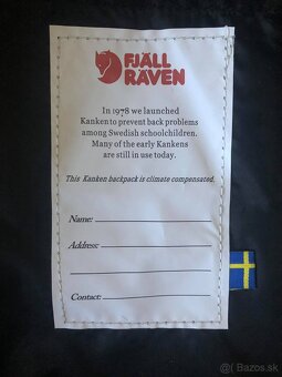 Batoh Fjällräven Kanken čierny s vínovými popruhmi - 6