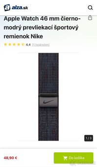 Remienok Nike pre Apple Watch 44/45/46/49 mm čierno-modrý - 6