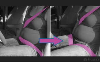 Tummy shield Podsedák pre tehotné ženy, adaptér do auta - 6