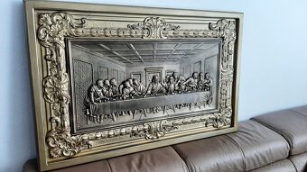 Drevený obraz Posledná večera 99×63cm hr.4 cm. - 6