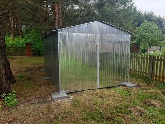 Plechová garáž 3x5m, stavebná búda - 6