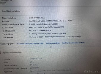 Notebook 14" Lenovo.Intel i5-4300M 2x2,60GHz.8gb ram.256SSD - 6
