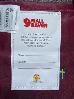 Batoh Fjällräven Kanken vínový s hnedými prvkami 7L - 6