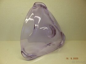 Moc krásná fialová velká mísa Alexandritové sklo - 6