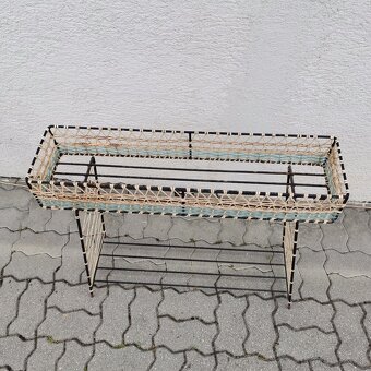 Velky Retro kovovy stojan na kvety vintage - 6