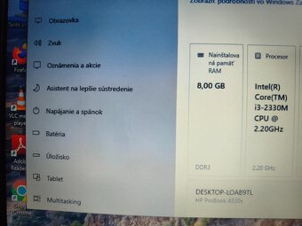 predám Hp probook 4330s - Intel core i3 - 8gb ram - ssd - 6
