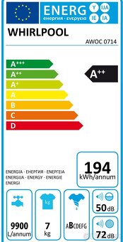 Vstavaná práčka Whirlpool AWOC 0714 60cm - 6