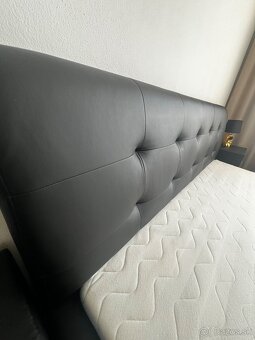 Manželská postel 180x200 cierna - 6