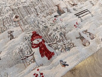 Vianočný zimný behúň na stôl - 6