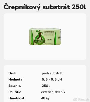 Rašelina, neutrálna rašelina 250l - 6