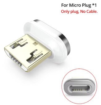 Magnetické koncovky usbC, microUSB, iphone Predám krátko po - 6