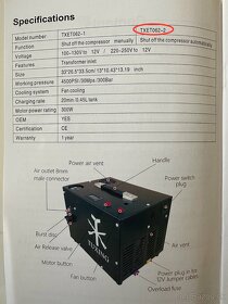 Kompresor TUXING TXET062 300Bar - 6