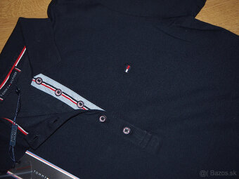 Tommy Hilfiger dámske tmavomodré/čierne polo šaty - 6