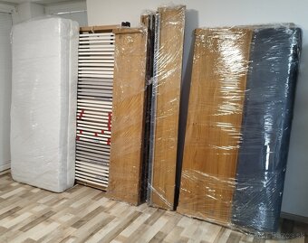 drevena polohovatelna manzelska postel 180x200x56 cm - 6