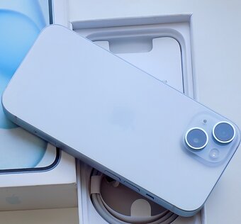 iPhone 15 Blue BATERIE 100% TOP - 6