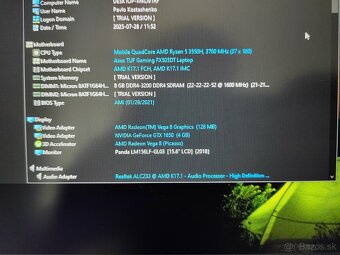 Predám Herný notebook Asus TUF 505DT - 6