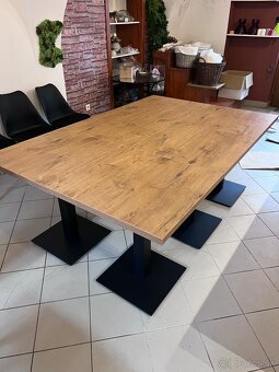 Predám jedálenské stoly na centrálnaj dvojpodnoži - NOVE - 6