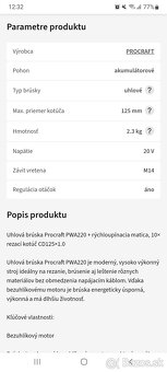 Predám akumulátorová uhlová brúska - 6