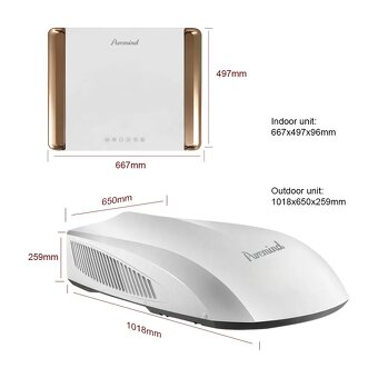4 Kw Strešná klimatizácia Puremind 220 V 12000 BTU + Kurenie - 6