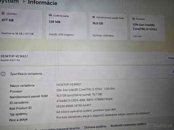 Obrovsky Acer aspire 3 17 palcovy model 2024 v top stave so - 6