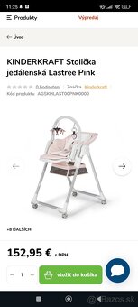 Jedálenská stolička 2 in 1 stolička + lehátko + originál kra - 6