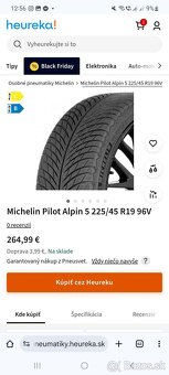 1ks NOVÁ 225/45 R19 96V MICHELIN PILOTALPIN 5, DOT2024 - 6