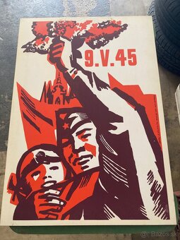 Plastové retro tabule ČSSR – znak, 1.máj, 9.máj - 6