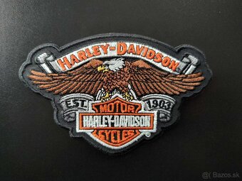 Motorkárska nášivka veľka Harley na chrbát - 6