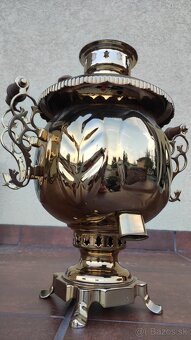 Ruský samovar v zlatej farbe - 6