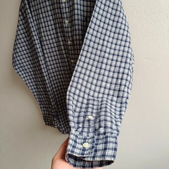 Polo Ralph Lauren sivá flanelová košeľa s dlhým rukávom L - 6
