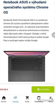 Predam notebook Asus Chromebook, nepouzivany, v krabici. - 6
